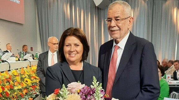 AK Präsidentin Renate Anderl und Bundespräsident Alexander Van der Bellen